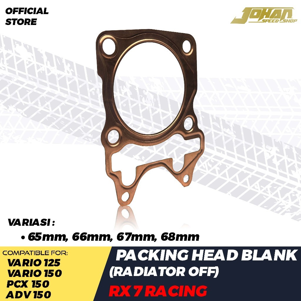 RX7 RACING PAKING HEAD VARIO 160 65MM TEMBAGA